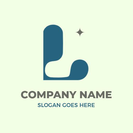 Stylish Green Background with a Modern L Letter Logo Template