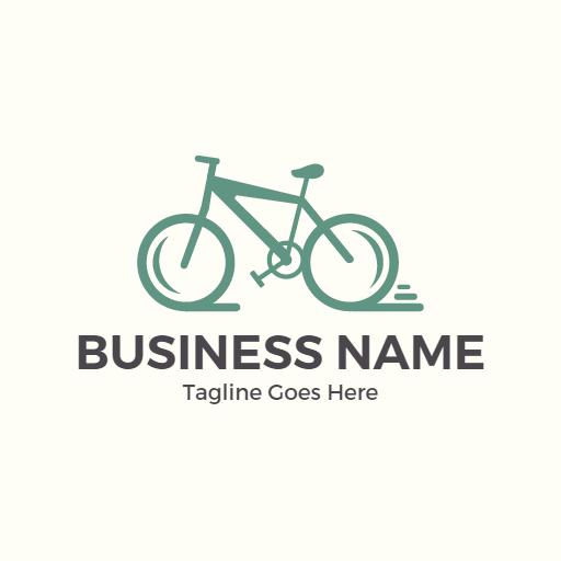 Stylish Green Bicycle Design for Eco-Friendly Business Logo Template