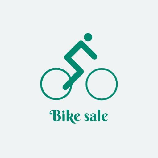 Stylish Green Bicycle Design for Exciting Bike Sale Logo Template