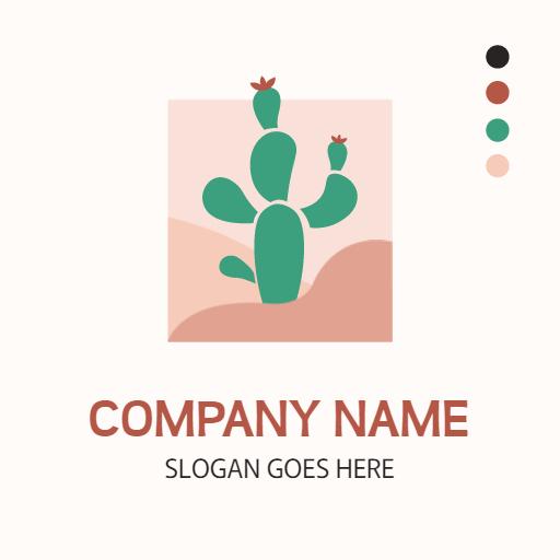 Stylish Green Cactus Design for Eco-Friendly Ventures Logo Template