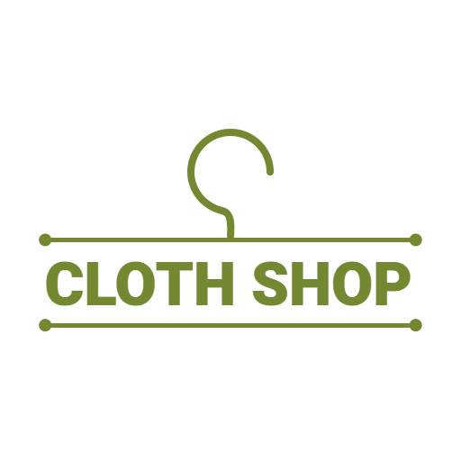 Stylish Green Hanger Design for Modern Clothing Brand Logo Template