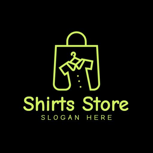 Stylish Green Icon for Modern Shirts Store Logo Template