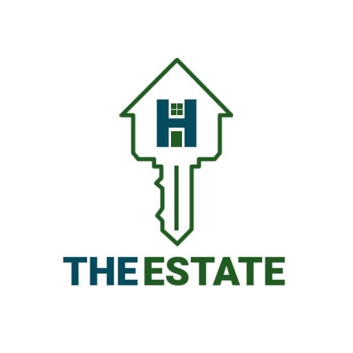 Stylish Green Key Design Symbolizing Real Estate Services Logo Template