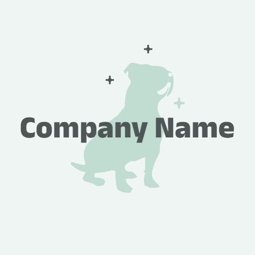 Stylish Green Pitbull Silhouette Enhancing Brand Identity Logo Template
