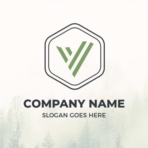 Stylish Green V Letter Design for Modern Branding Logo Template