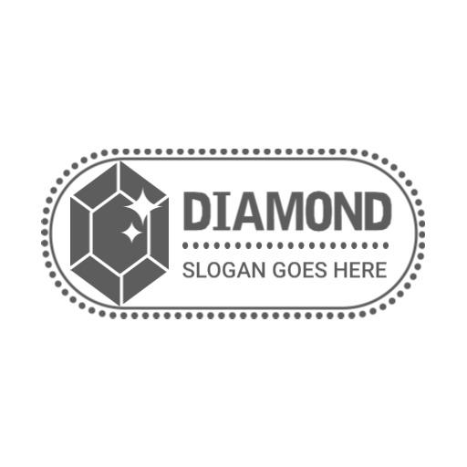 Stylish Grey Diamond Design with Elegance and Luxury Logo Template