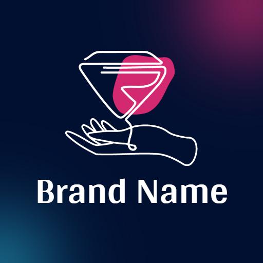Stylish Hand Holding a Sparkling Diamond Logo Template