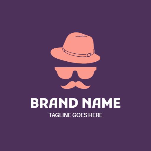 Stylish Hat and Glasses Design for Fashion Brand Logo Template