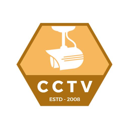 Stylish Hexagonal CCTV Security Camera Design Logo Template