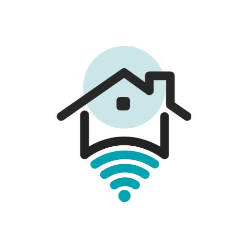 Stylish Home Design with Wireless Connectivity Logo Template