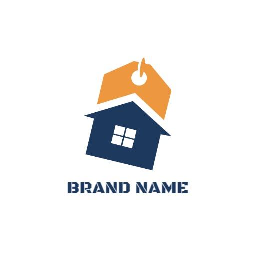 Stylish House Icon Representing Real Estate Sales Logo Template