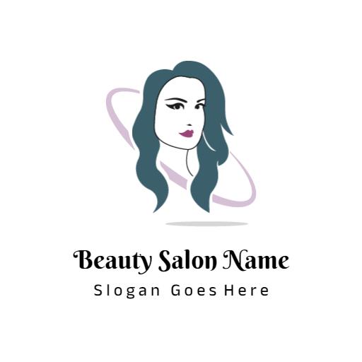 Stylish Iconic Design with Trendy Beauty Salon Name Logo Template