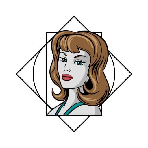 Stylish Illustration of a Beautiful Woman Representing Beauty Logo Template