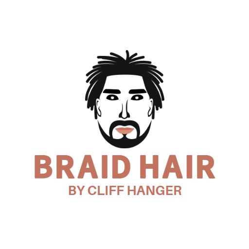 Stylish Illustration of Braid Hair for Men Logo Template