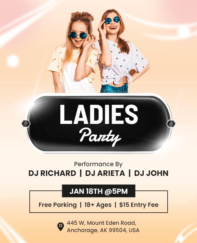 Stylish Ladies Party Event Flyer Template