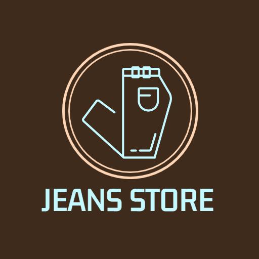 Stylish Line Art Blue Jeans Icon for Fashion Store Logo Template