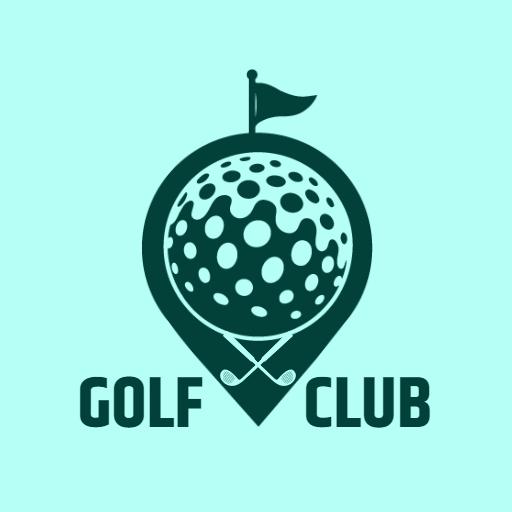 Stylish Logo Featuring a Golf Ball and Club Elements Logo Template