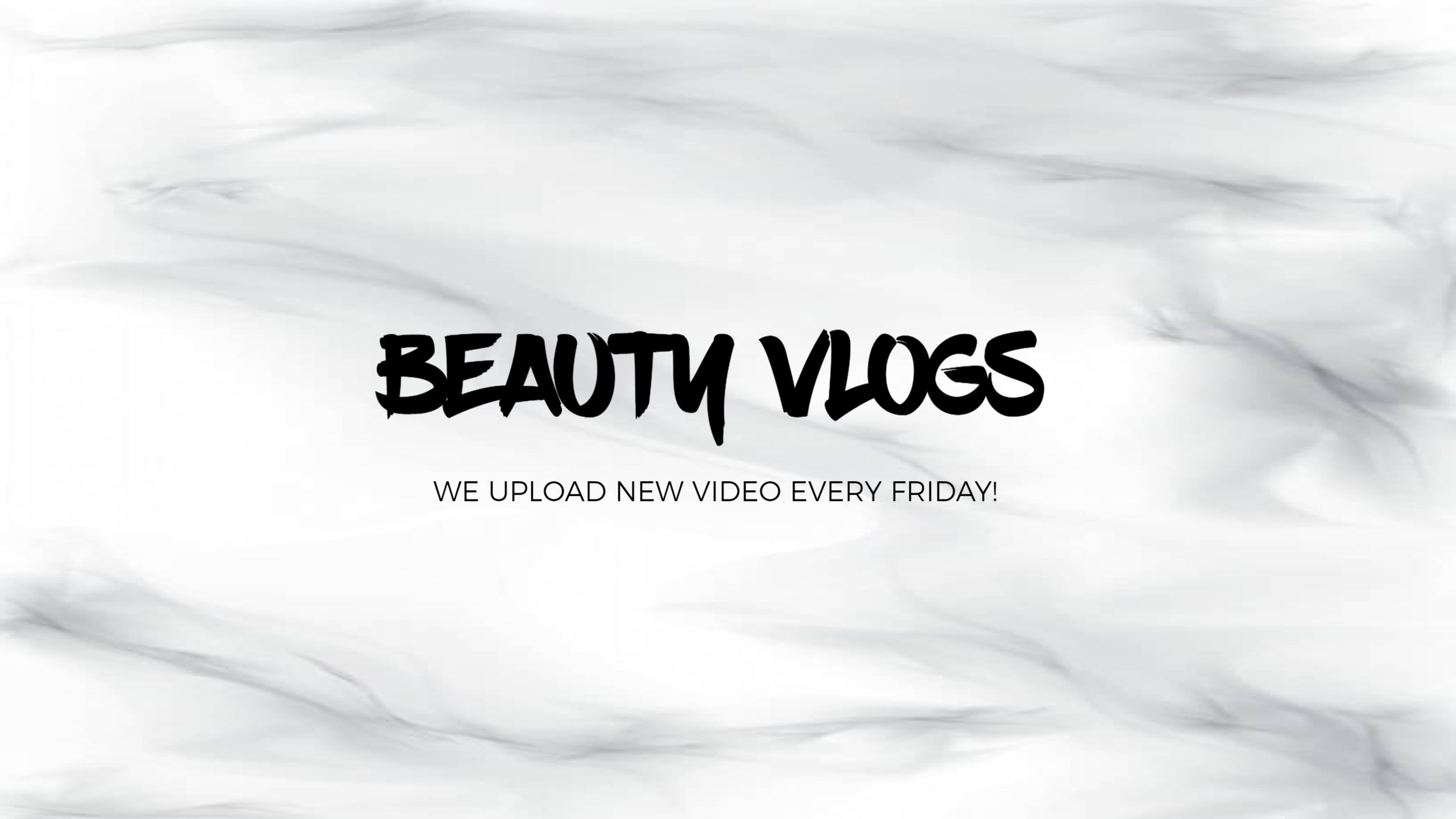 Stylish Marble Background with Bold Beauty Vlogs Banner Template