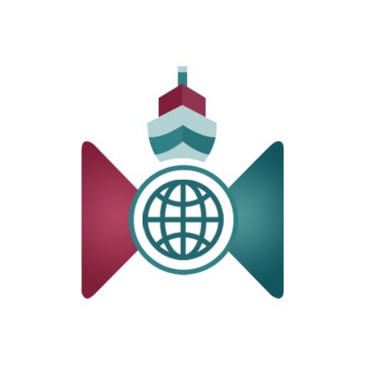 Stylish Maritime Design Representing Global Shipping Transportation Logo Template