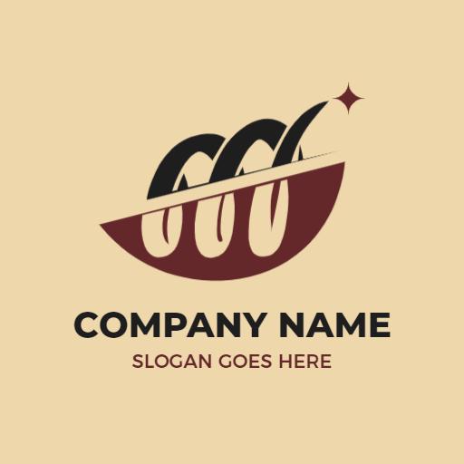 Stylish Maroon and Cream Design Featuring M Letter Logo Template