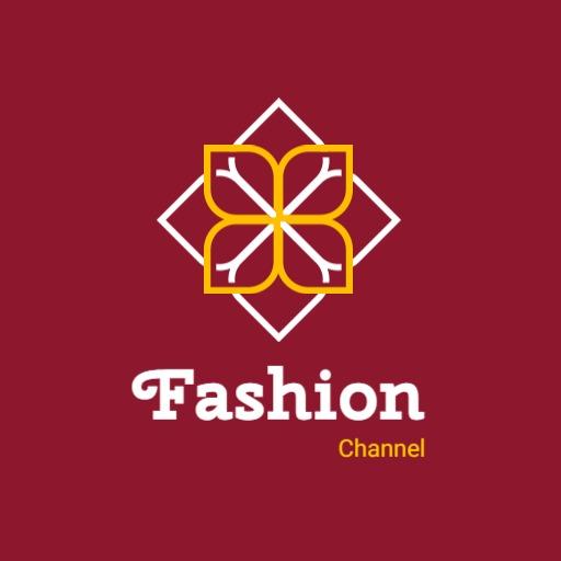 Stylish Maroon and Yellow Floral Design for Fashion Channel Logo Template
