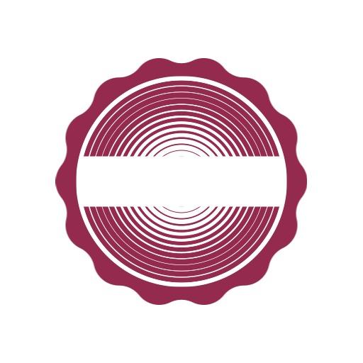 Stylish Maroon Circular Design with Empty Space Logo Template