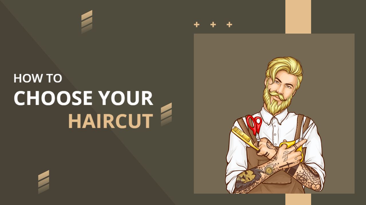 Stylish Men's Haircut Tips Trending YouTube Thumbnail Template