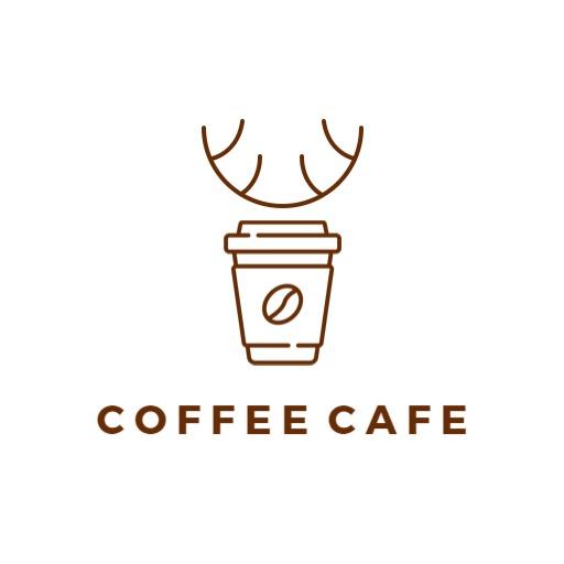 Stylish Minimalist Coffee Cup Design for Cafe Logo Template
