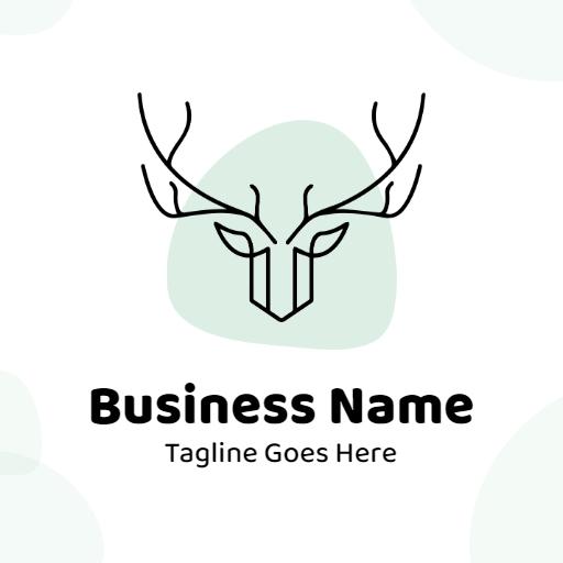 Stylish Minimalist Deer Design Representing Nature Ventures Logo Template