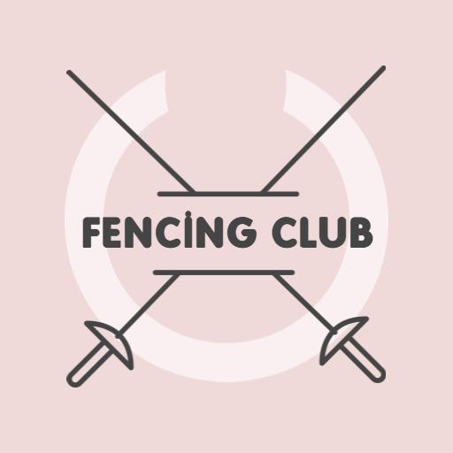 Stylish Minimalist Design for Fencing Club Logo Template