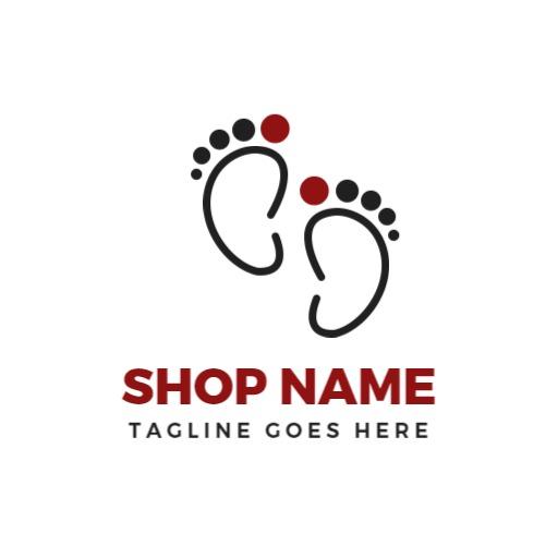Stylish Minimalist Footprint Design for Modern Branding Logo Template