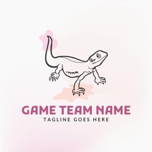 Stylish Minimalist Lizard Design for Gaming Team Logo Template