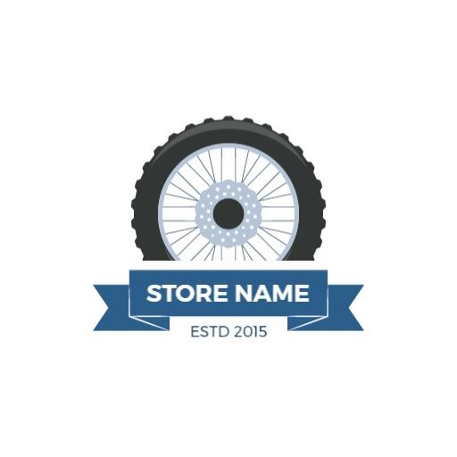 Stylish Minimalist Motorcycle Wheel Design for Your Business Logo Template