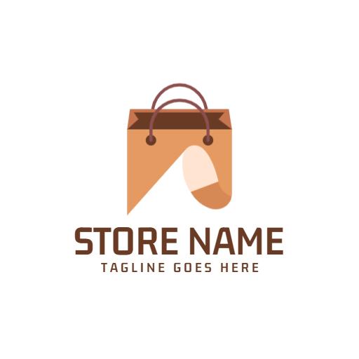 Stylish Minimalist Paper Bag Design for Eco-Friendly Branding Logo Template