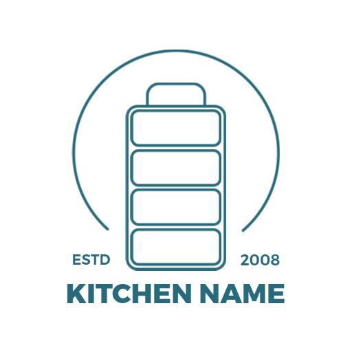 Stylish Minimalist Tiffin Design for Food Delivery Logo Template