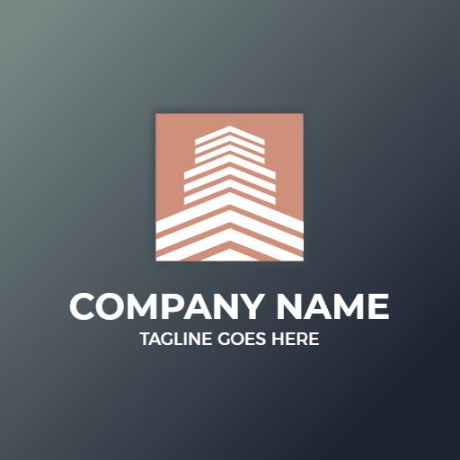 Stylish Modern Building Illustration for Real Estate Logo Template