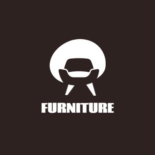 Stylish Modern Chair Design Representing Furniture Logo Template