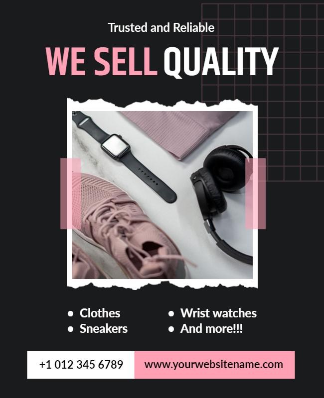 Stylish Modern Fashion and Accessories Sale Poster Template