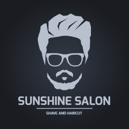 Stylish Monochrome Barber Shop Design for Shave and Haircut Logo Template