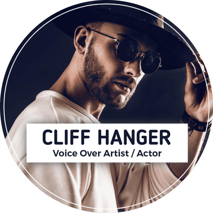 Stylish Monochrome Voice Over Artist Actor Business Card Template