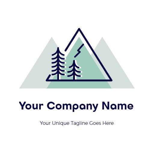 Stylish Mountain Design for Your Company Logo Template