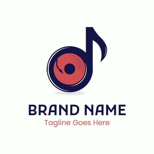 Stylish Music Note Design for Dynamic DJ Branding Logo Template