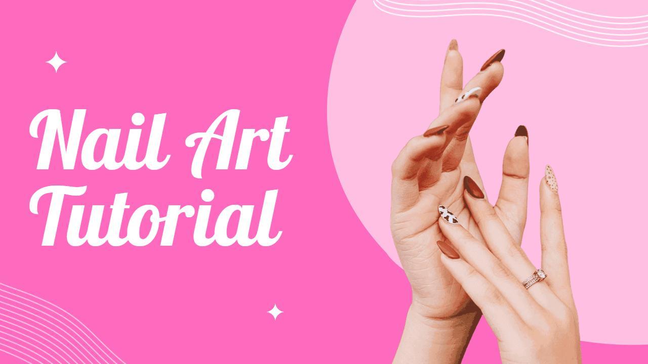 Stylish Nail Art Design Techniques Tutorial YouTube Thumbnail Template
