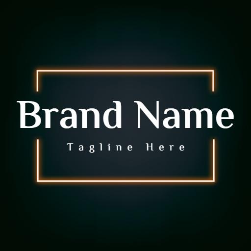 Stylish Neon Frame Highlighting Your Brand Identity Logo Template