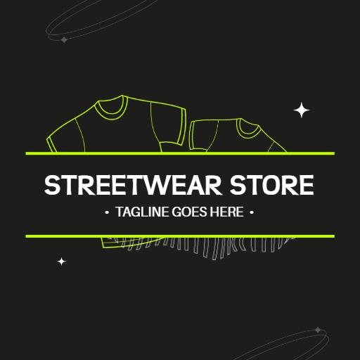 Stylish Neon Graphic Design for Streetwear Store Logo Template