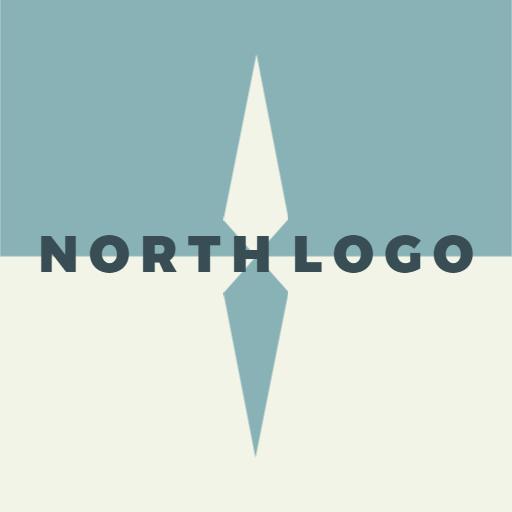 Stylish North Compass Design Representing Directional Guidance Logo Template