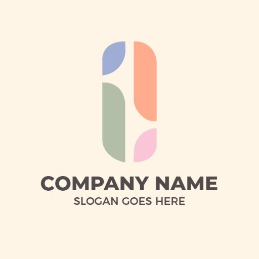 Stylish O Letter Design Featuring Soft Pastel Colors Logo Template