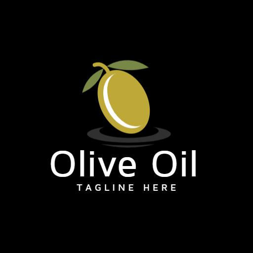 Stylish Olive Oil Design Featuring a Vibrant Olive Icon Logo Template