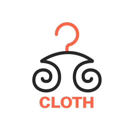 Stylish Orange and Black Hanger Design for Clothing Brand Logo Template