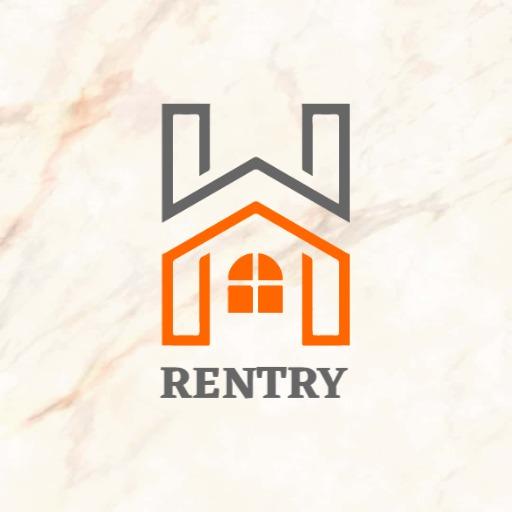 Stylish Orange and Gray Home Design by Architect Logo Template